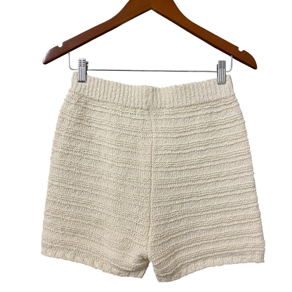 Free People FP Beach Malibu Boo Shorts XS White Knit 100% Cotton Comfy - Picture 4 of 7